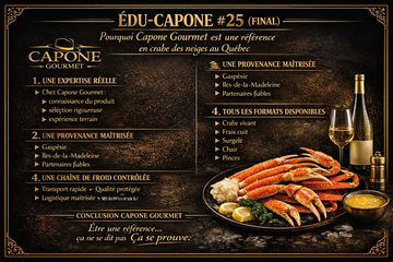 🦀 ÉDU-CAPONE #25 Pourquoi Capone Gourmet est une référence en crabe des neiges au Québec