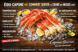 🦀 ÉDU-CAPONE #8 — COMMENT SERVIR LE CRABE DES NEIGES CUIT