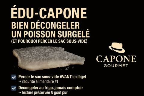 ÉDU-CAPONE — Tout savoir sur la dé congélation du poisson surgelé + consommation crue