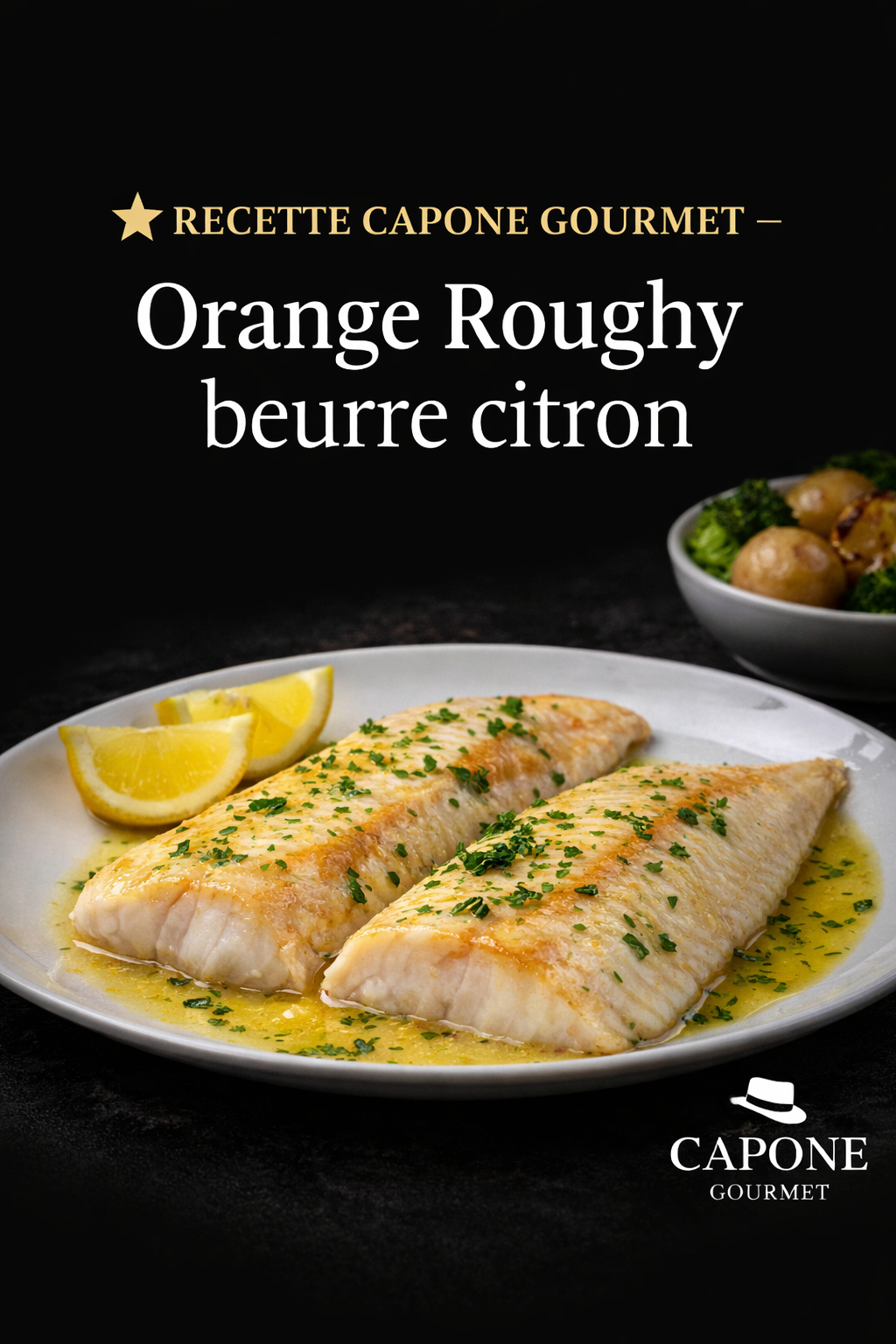 Orange Roughy délicatement poêlé, beurre citron & fines herbes