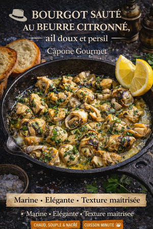 Bourgot sauté au beurre citronné, ail doux et persil  Capone Gourmet