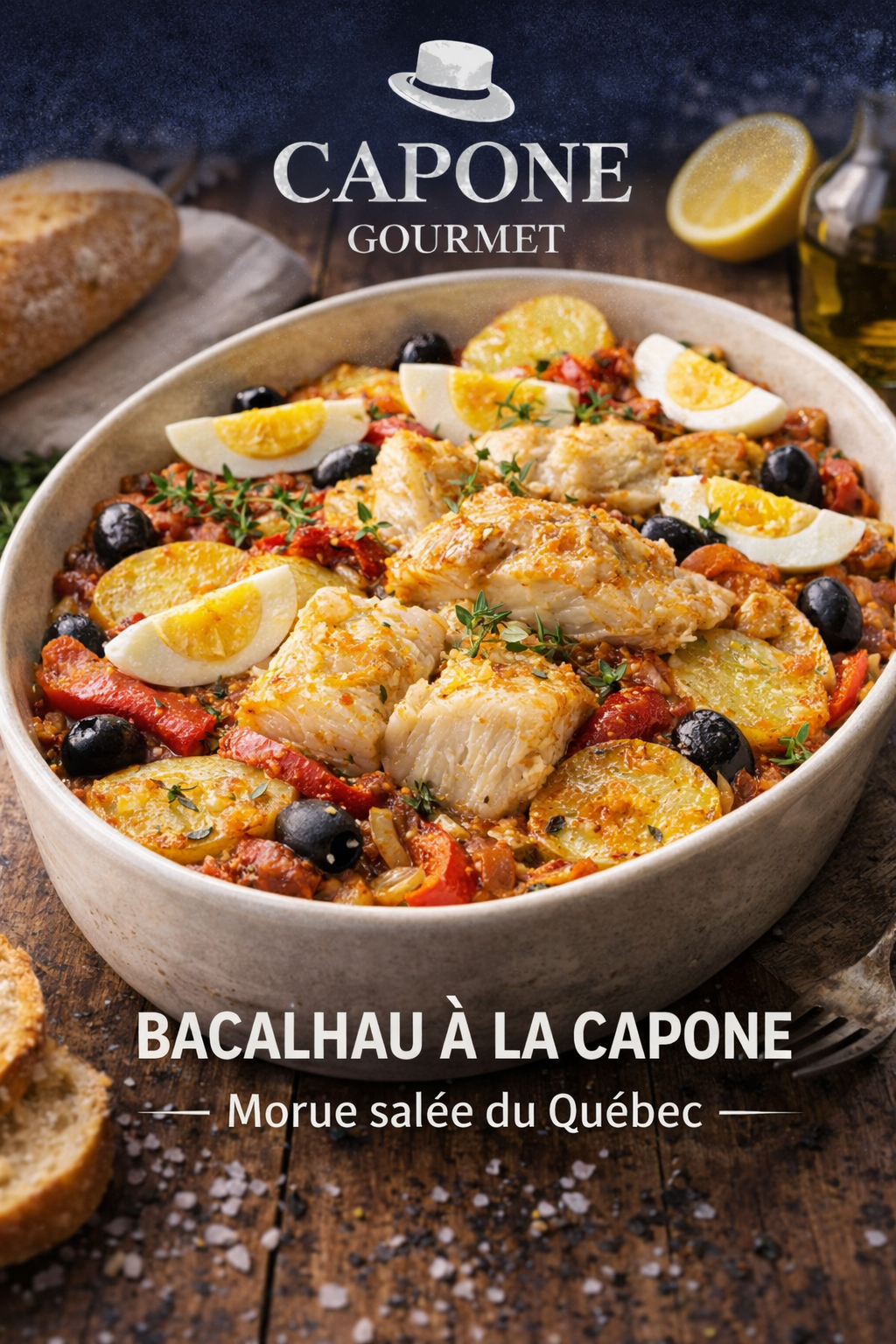 Recette de morue salée du Québec préparée avec le filet de morue salée Capone Gourmet