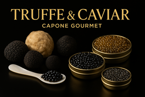 caviars, truffes et accessoires gastronomiques Capone Gourmet, une collection où se rencontrent raffinement, rareté et excellence culinaire.
