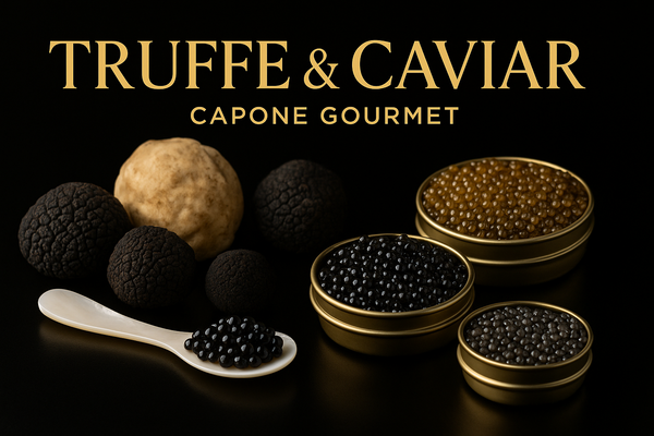 caviars, truffes et accessoires gastronomiques Capone Gourmet, une collection où se rencontrent raffinement, rareté et excellence culinaire.