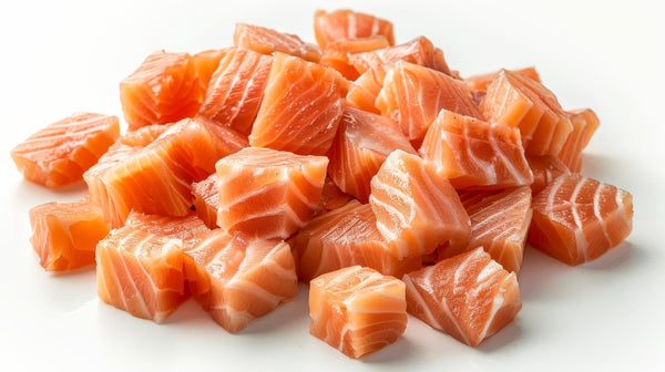 Salmon tartare cubes