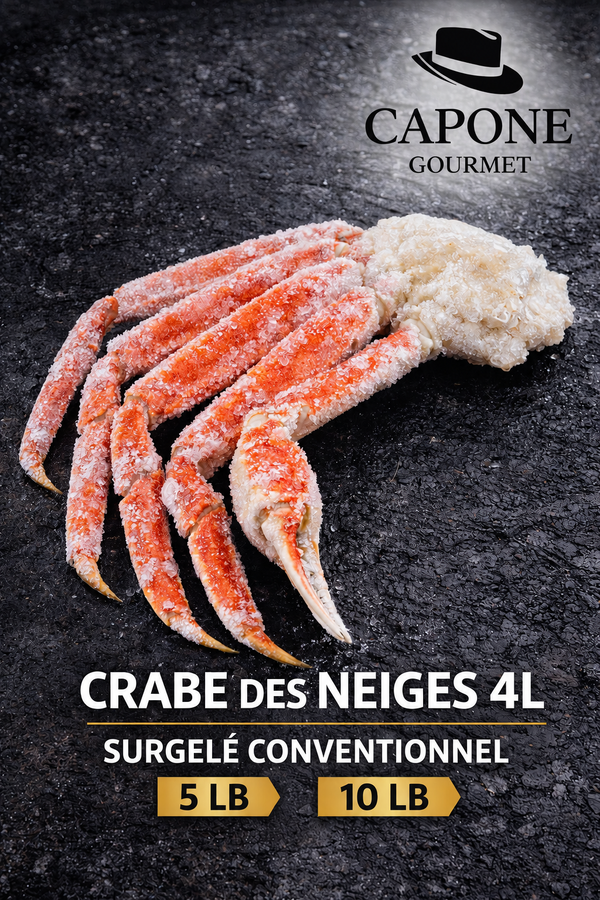 SECTION CRABE DES NEIGES 4L (12–14 oz) – SURGELÉ À L’AZOTE | CAPONE GOURMET