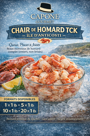 Chair de homard TCK d’Anticosti non brisée – queue, pinces et joints Capone Gourmet