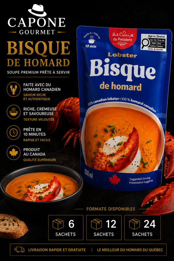 🦞🥣 BISQUE DE HOMARD –  Soupe premium prête à servir | Capone Gourmet