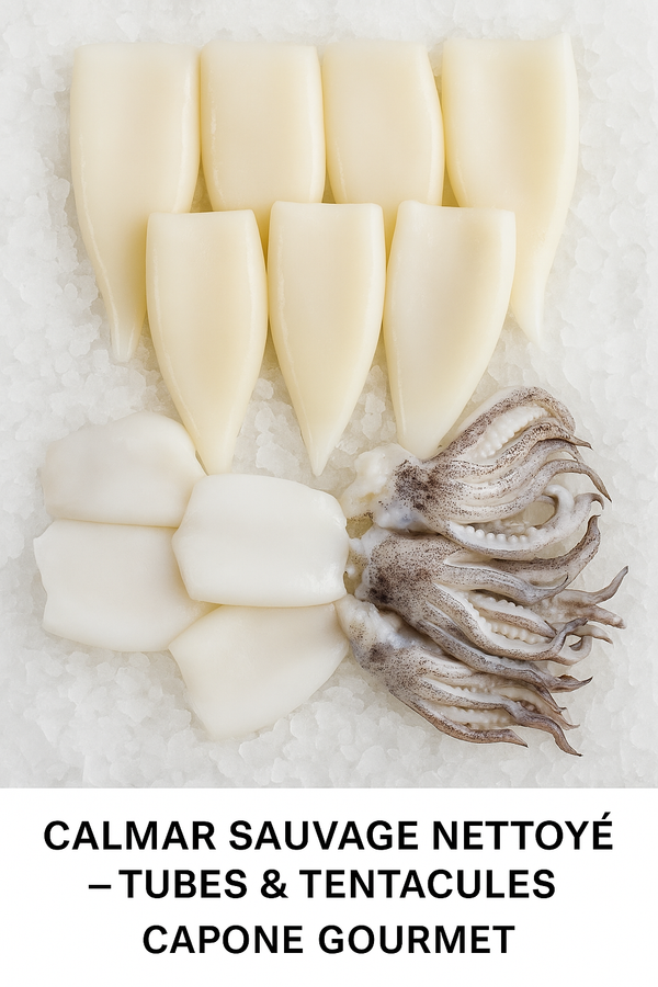 Tubes et tentacules de calmar nettoyé capone gourmet