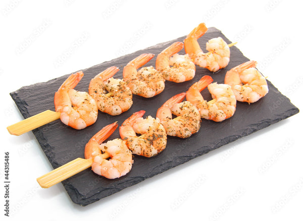 Brochettes de Crevettes Blanches – Capone Gourmet Québec