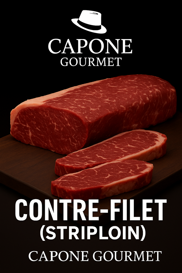 Contre-filet (Striploin) entier et tranché – Capone Gourmet – viande premium fraîche