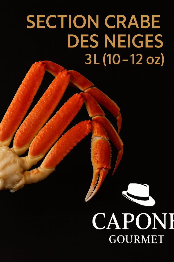 Crabe des neiges 3L (10–12 oz) – Formats 5 lb, 10 lb, 30 lb | Capone Gourmet