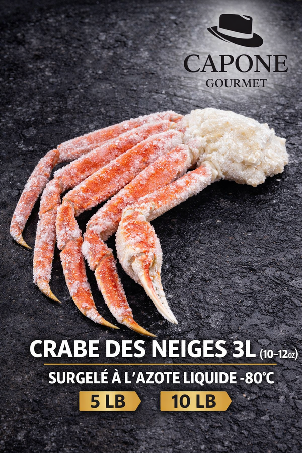 SECTION CRABE DES NEIGES 3L (10–12 oz) – SURGELÉ À L’AZOTE | CAPONE GOURMET