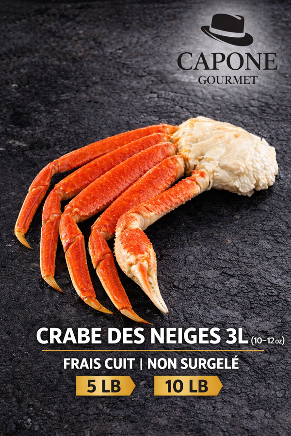 SECTION CRABE DES NEIGES 3L (10-12 oz) – FRAIS CUIT NON SURGELÉ | CAPONE GOURMET