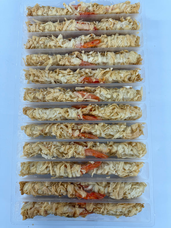 Crevettes Tiki Island 21/25 en pâte won ton Capone Gourmet – format 3 lb ou caisse 4 x 3 lb