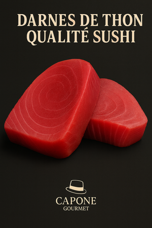 Darnes de thon AAA qualité sushi sous vide – portions de 170 g Capone Gourmet