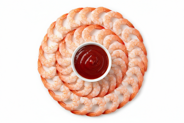 🦐 ANNEAU DE CREVETTES BLANCHES CUITES – AVEC SAUCE