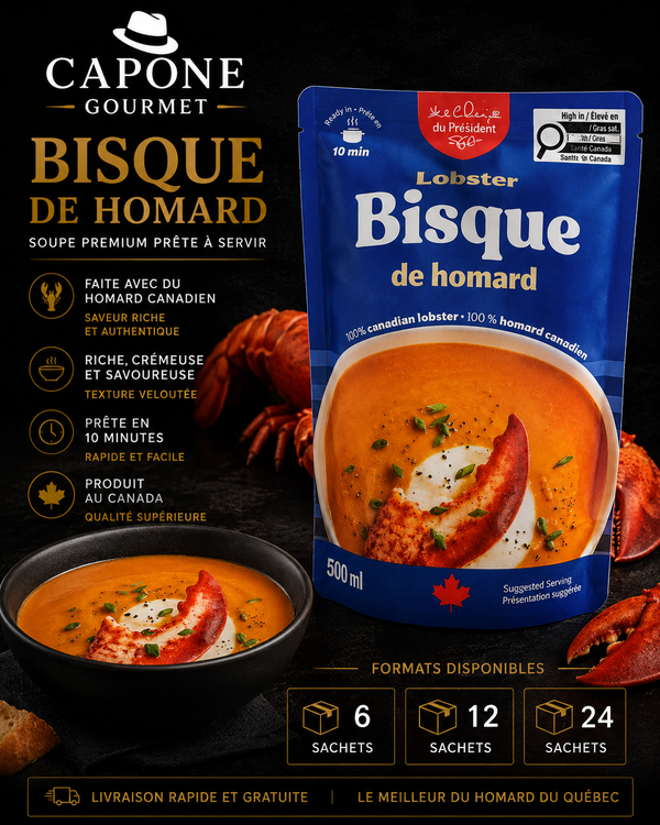 🦞🥣 BISQUE DE HOMARD –  Soupe premium prête à servir | Capone Gourmet