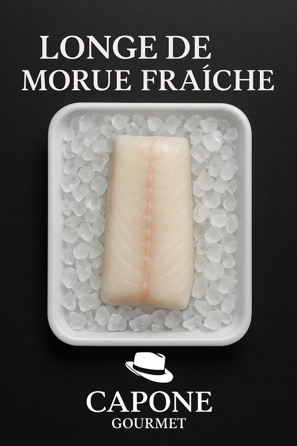 Longe de morue fraîche d’Islande sur glace – Capone Gourmet
