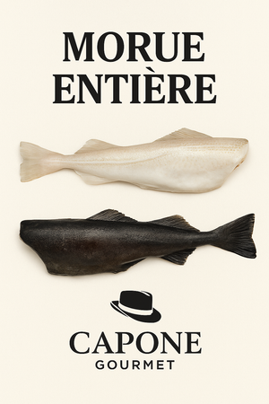 Morue entière fraîche sans tête sur glace – Capone Gourmet