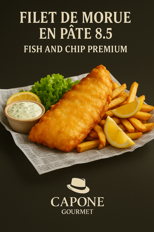 morue en pâte 8.5 dorée Fish n’ Chips premium Capone Gourmet