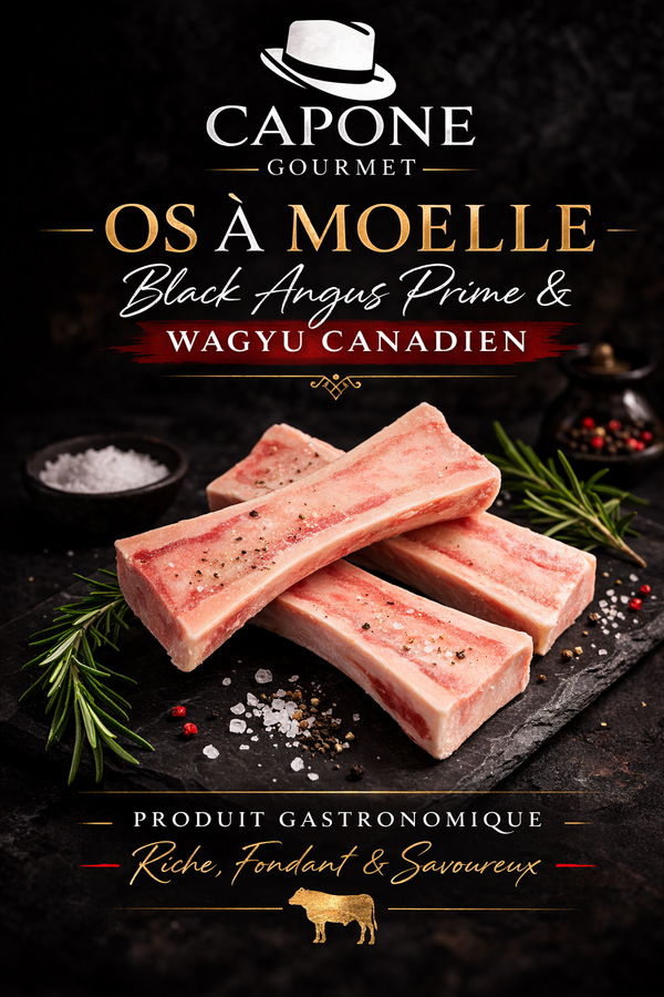 Os à moelle Black Angus Prime & Wagyu canadien | Capone Gourmet
