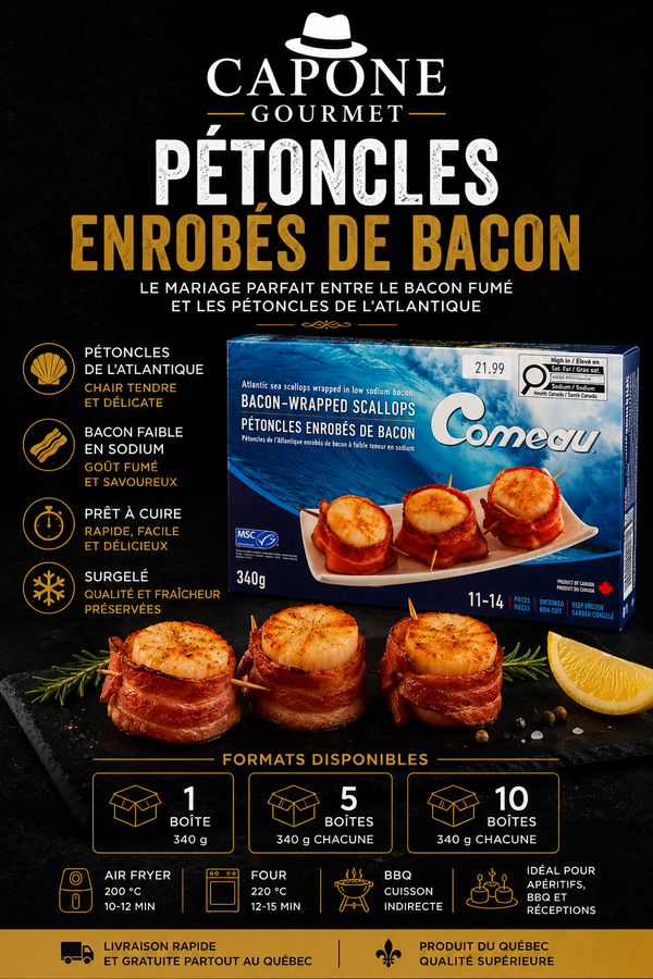 PÉTONCLES ENROBÉS DE BACON | CAPONE GOURMET