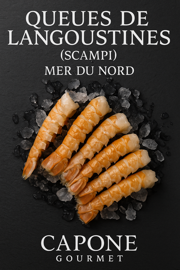 Queues de langoustines Scampi de la Mer du Nord – chair ferme et sucrée – Capone Gourmet Québec