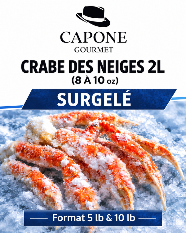 🦀 CRABE DES NEIGES 2L (8 À 10 OZ)   surgelé – Formats 5 lb et 10 lb