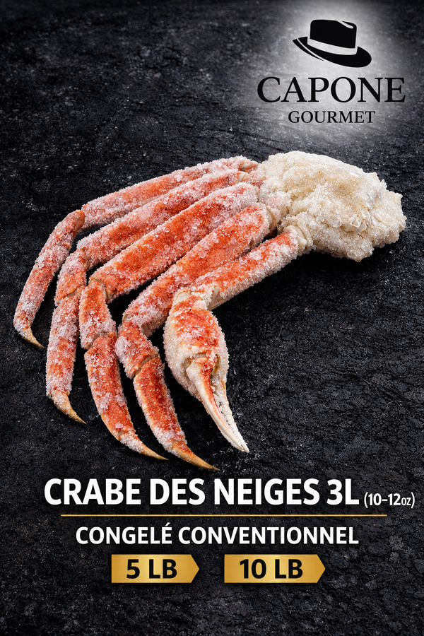 SECTION CRABE DES NEIGES 3L (10–12 oz) – SURGELÉ À L’AZOTE | CAPONE GOURMET