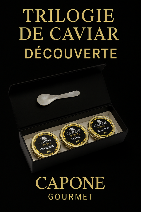 Trilogie Caviar 28 g – Découverte, Prestige, Royale | Capone Gourmet