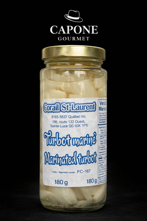 turbot mariné en pot de 180 grammes