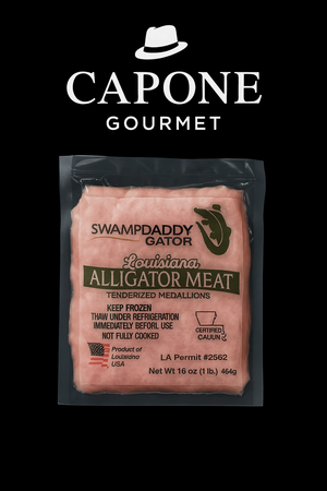 Médaillons de viande d’alligator de Louisiane surgelés – Capone Gourmet